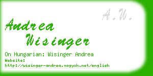 andrea wisinger business card